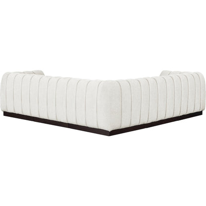 Quinn Cream Chenille Fabric Modular Sectional