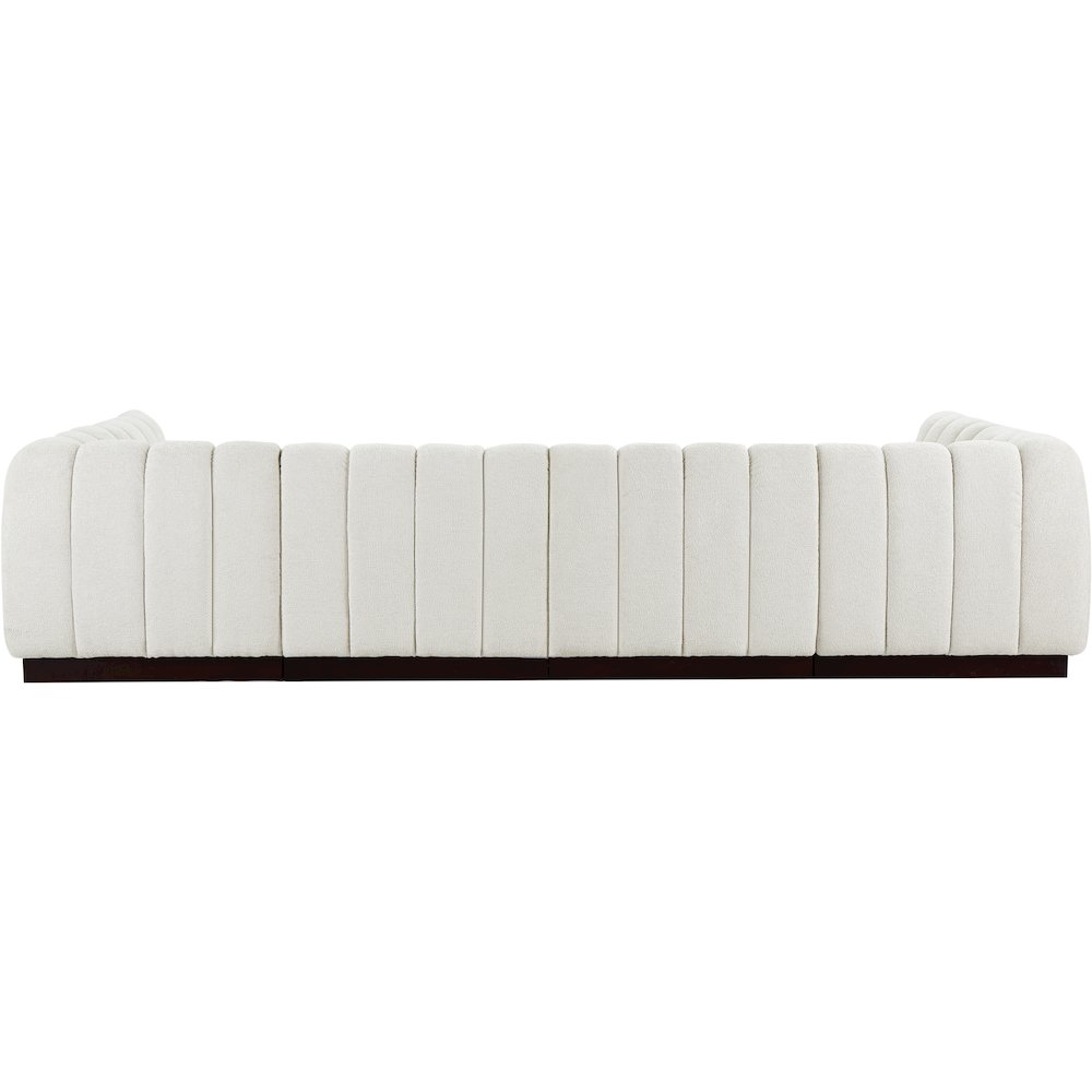 Quinn Cream Chenille Fabric Modular Sectional