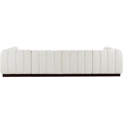 Quinn Cream Chenille Fabric Modular Sectional