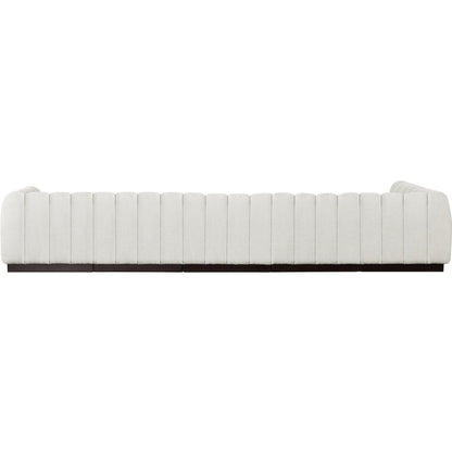 Quinn Cream Chenille Fabric Modular Sectional