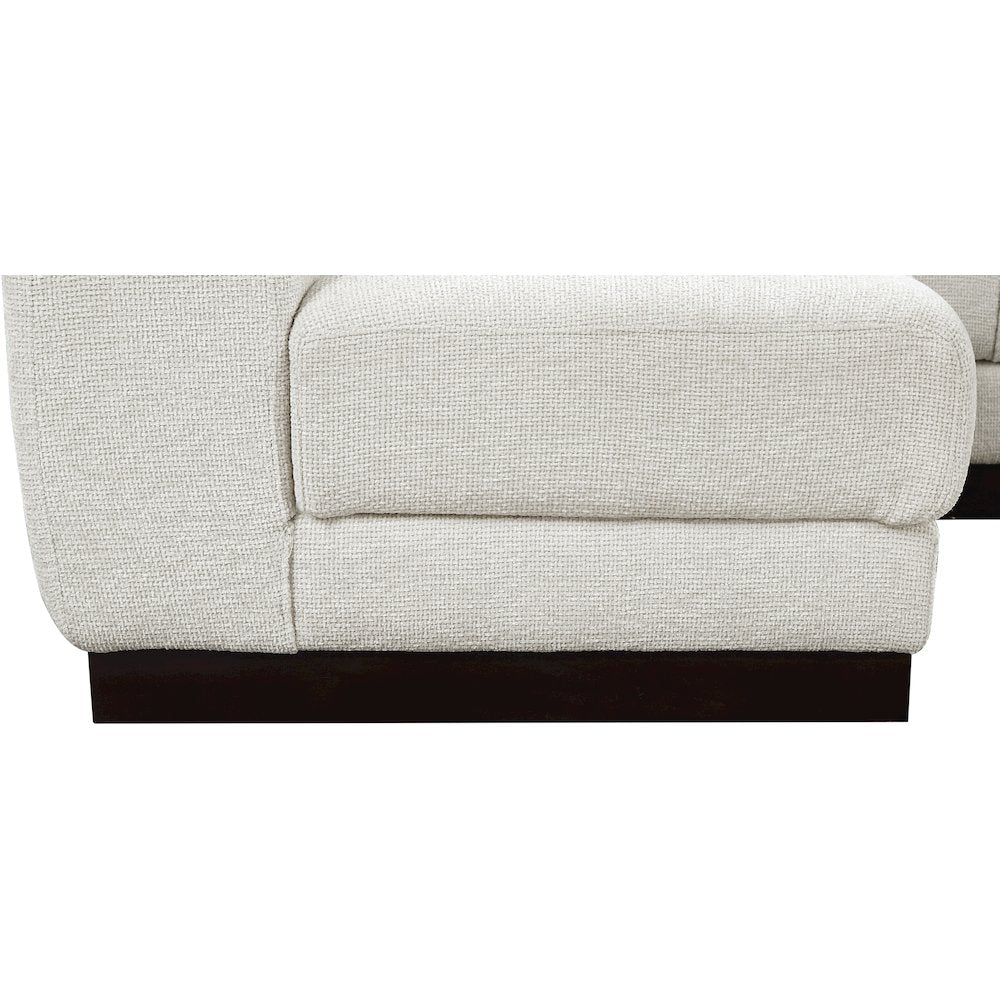 Quinn Cream Chenille Fabric Modular Sectional