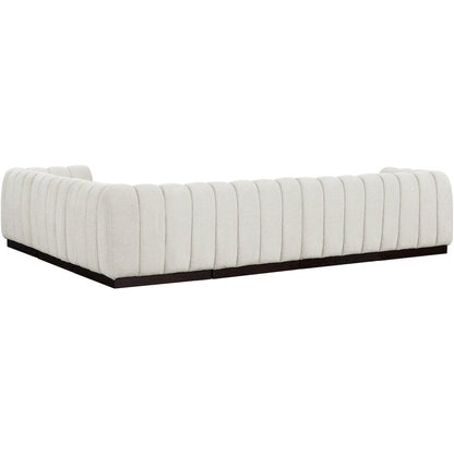 Quinn Cream Chenille Fabric Modular Sectional