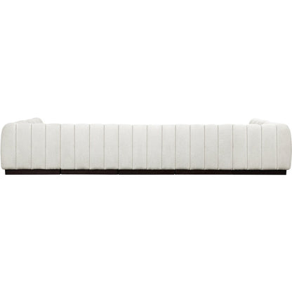 Quinn Cream Chenille Fabric Modular Sectional