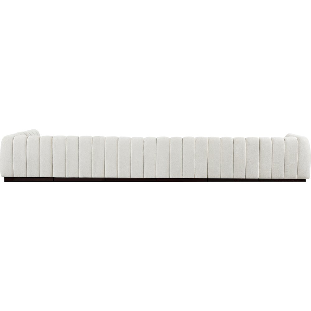 Quinn Cream Chenille Fabric Modular Sectional