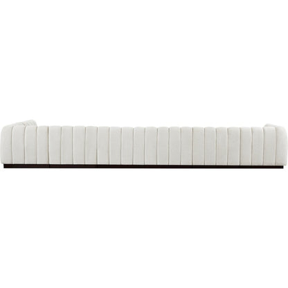Quinn Cream Chenille Fabric Modular Sectional
