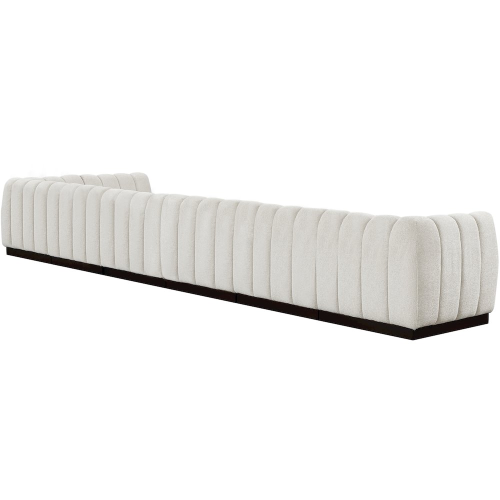 Quinn Cream Chenille Fabric Modular Sectional