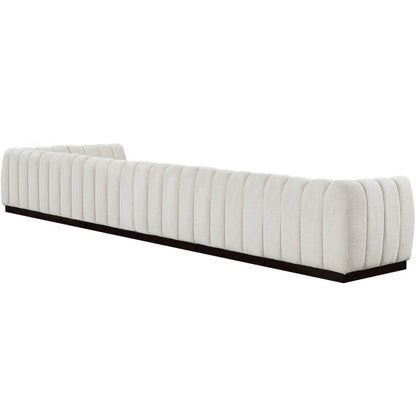 Quinn Cream Chenille Fabric Modular Sectional