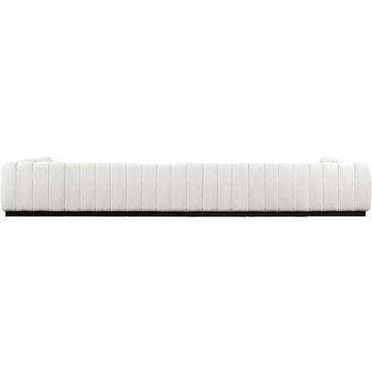 Quinn Cream Chenille Fabric Modular Sectional