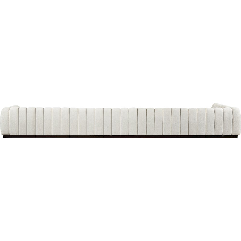 Quinn Cream Chenille Fabric Modular Sectional
