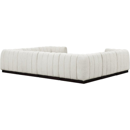 Quinn Cream Chenille Fabric Modular Sectional