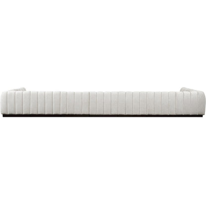 Quinn Cream Chenille Fabric Modular Sectional
