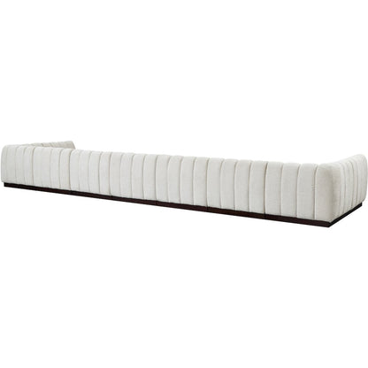 Quinn Cream Chenille Fabric Modular Sectional