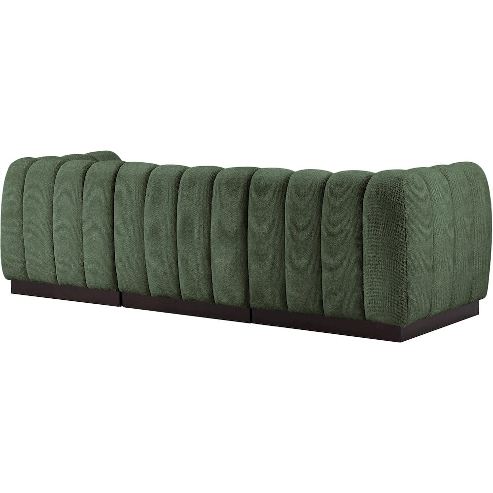 Quinn Green Chenille Fabric Modular Sofa