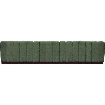 Quinn Green Chenille Fabric Modular Sofa