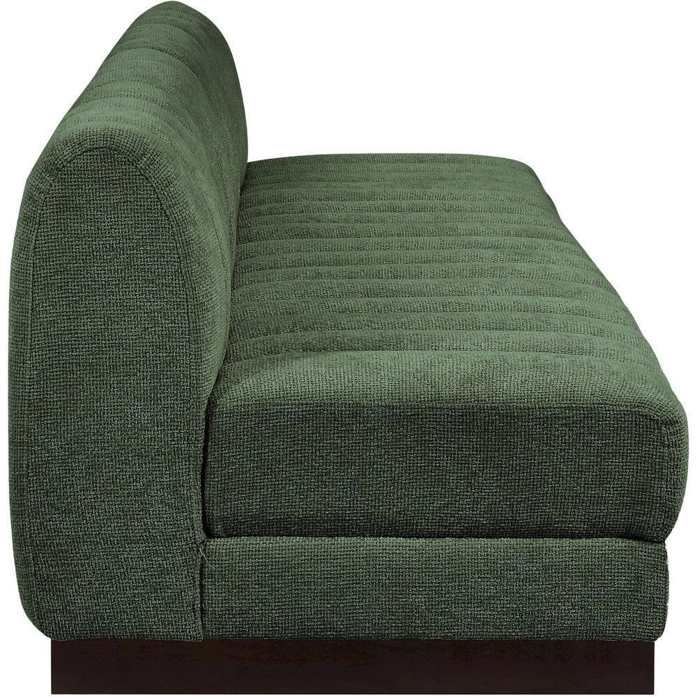 Quinn Green Chenille Fabric Modular Sofa