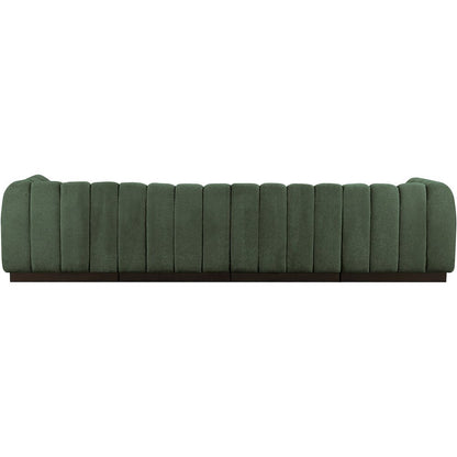 Quinn Green Chenille Fabric Modular Sofa