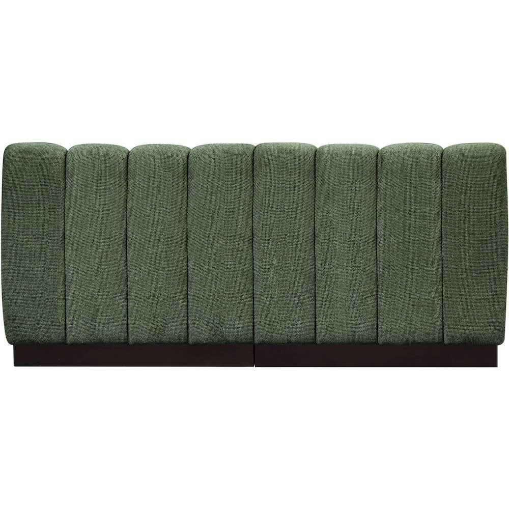 Quinn Green Chenille Fabric Modular Sofa