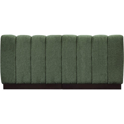 Quinn Green Chenille Fabric Modular Sofa