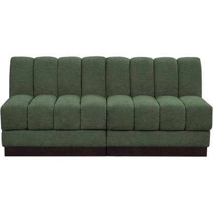Quinn Green Chenille Fabric Modular Sofa
