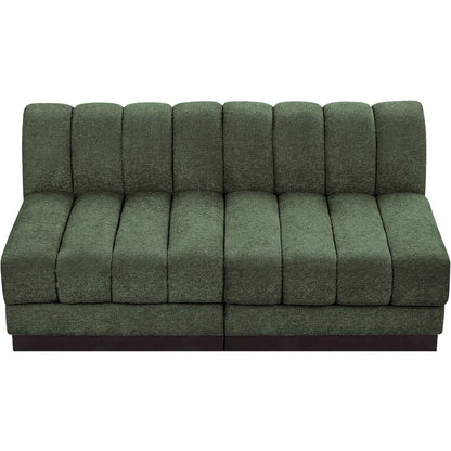 Quinn Green Chenille Fabric Modular Sofa
