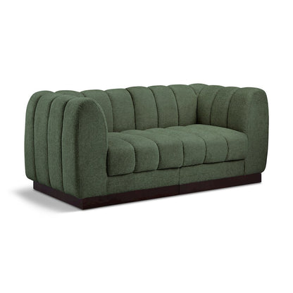Quinn Green Chenille Fabric Modular Sofa
