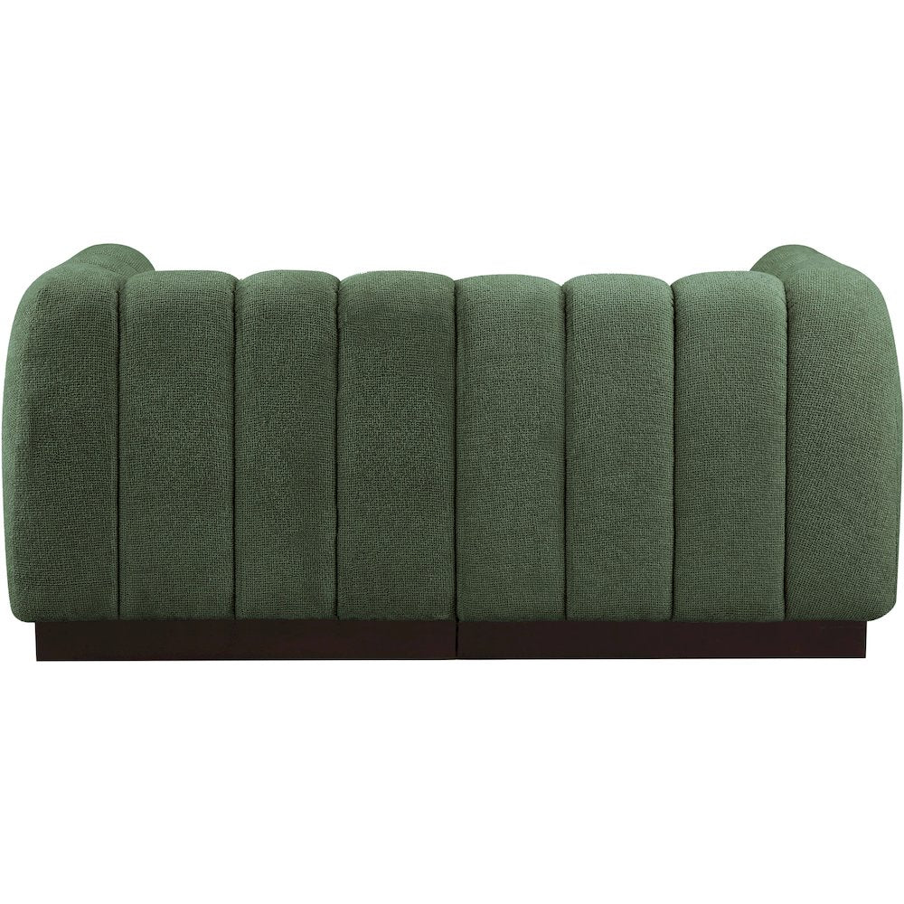 Quinn Green Chenille Fabric Modular Sofa