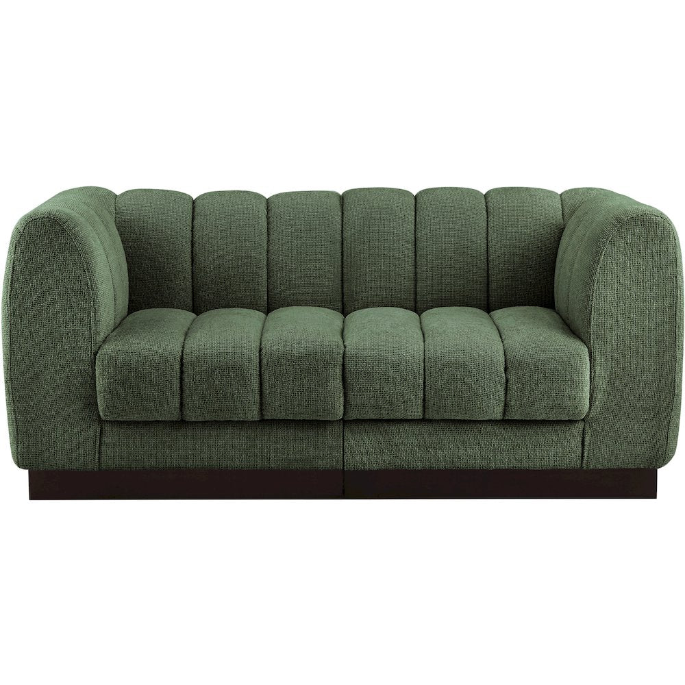 Quinn Green Chenille Fabric Modular Sofa