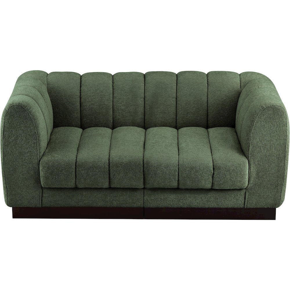 Quinn Green Chenille Fabric Modular Sofa