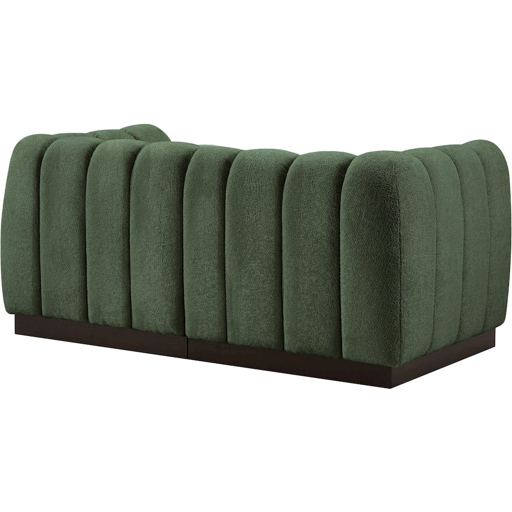 Quinn Green Chenille Fabric Modular Sofa