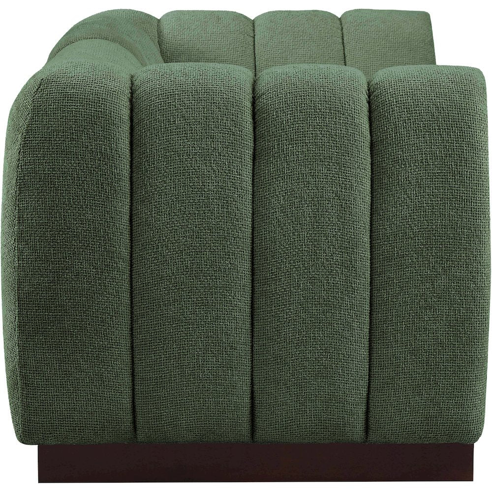 Quinn Green Chenille Fabric Modular Sofa
