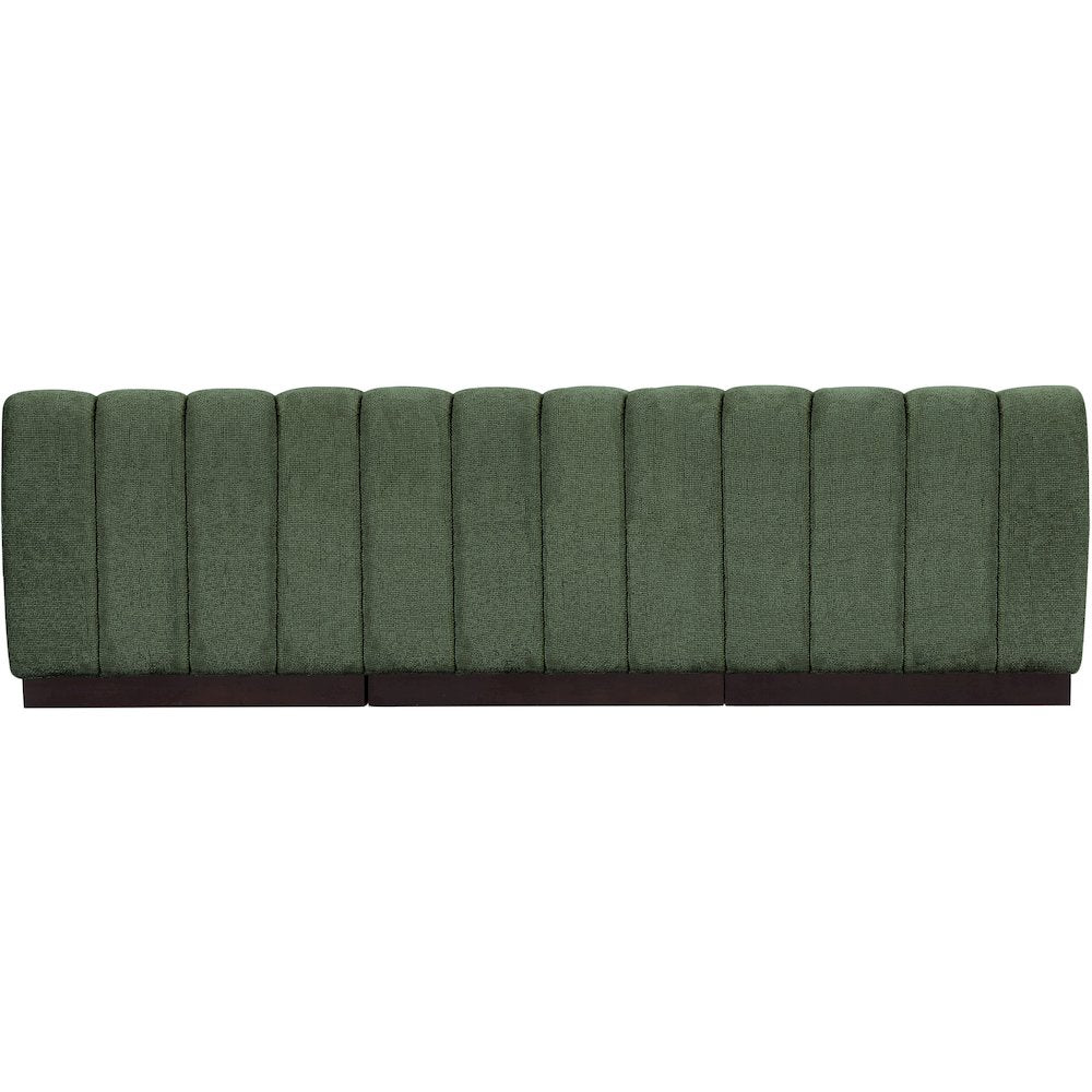 Quinn Green Chenille Fabric Modular Sofa
