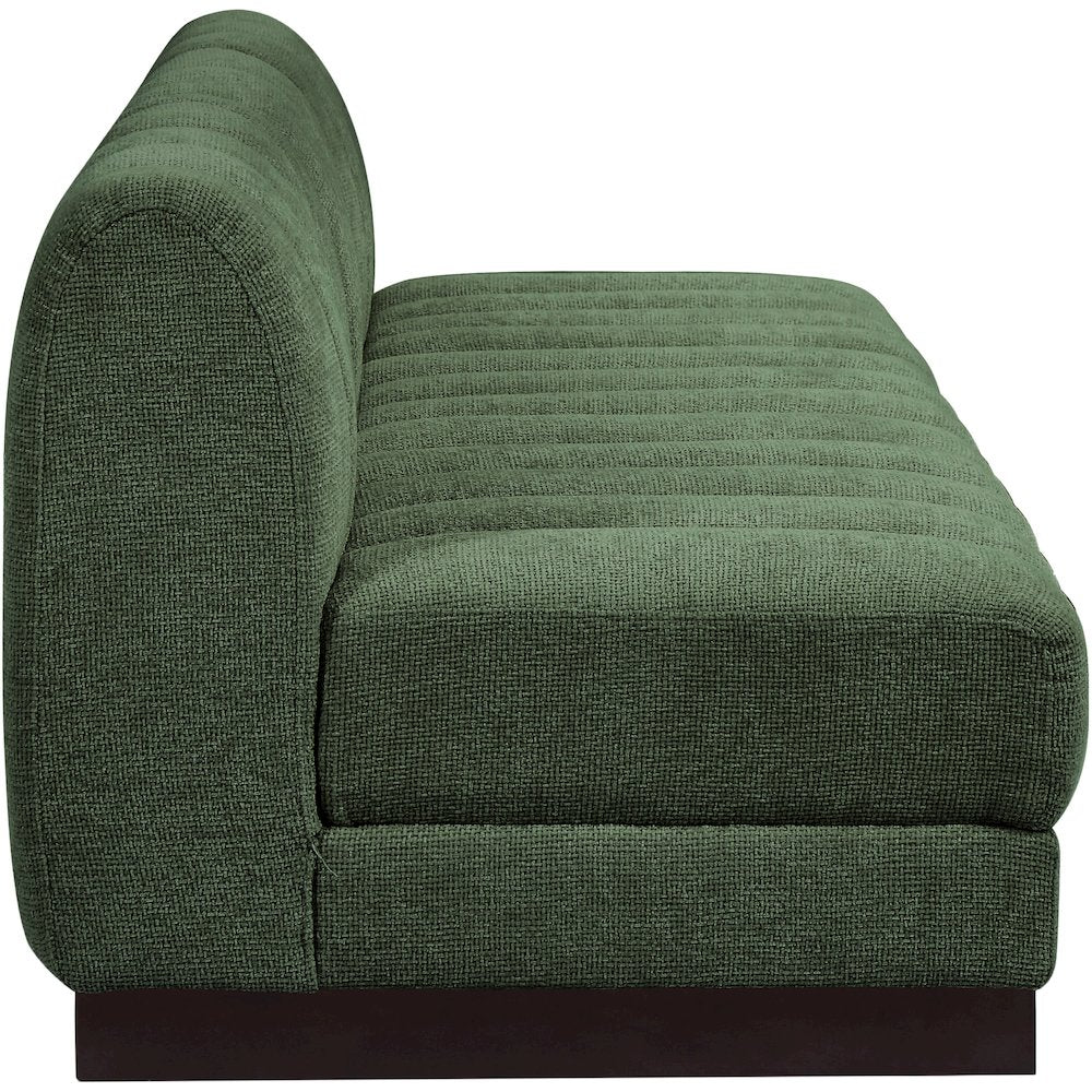 Quinn Green Chenille Fabric Modular Sofa