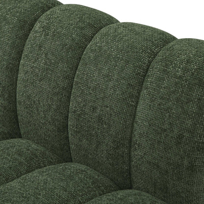 Quinn Green Chenille Fabric Modular Sofa