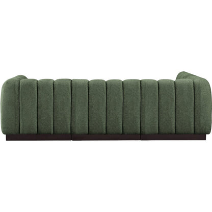 Quinn Green Chenille Fabric Modular Sectional