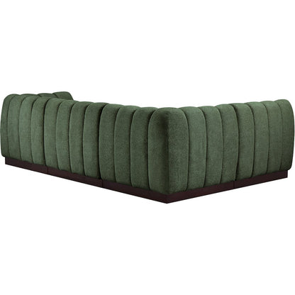 Quinn Green Chenille Fabric Modular Sectional