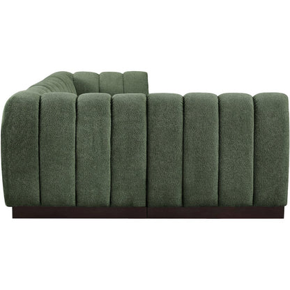 Quinn Green Chenille Fabric Modular Sectional