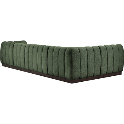 Quinn Green Chenille Fabric Modular Sectional