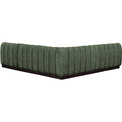 Quinn Green Chenille Fabric Modular Sectional