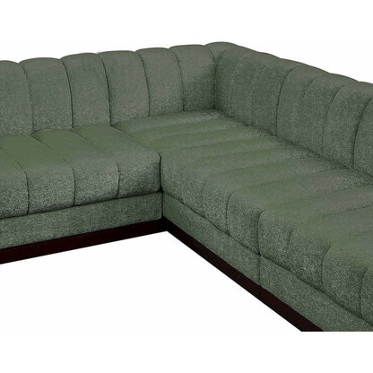 Quinn Green Chenille Fabric Modular Sectional