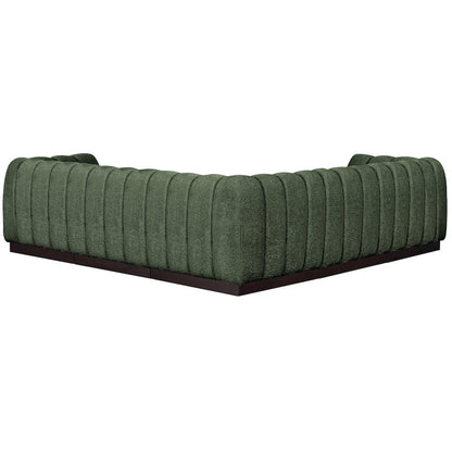 Quinn Green Chenille Fabric Modular Sectional