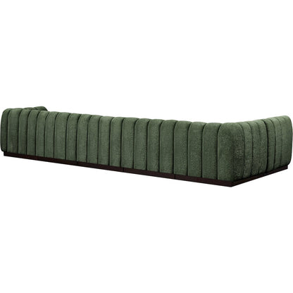 Quinn Green Chenille Fabric Modular Sectional