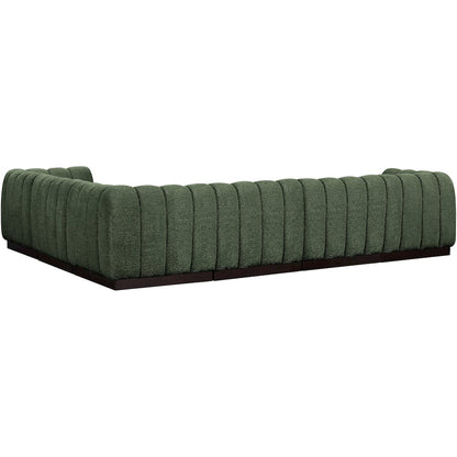 Quinn Green Chenille Fabric Modular Sectional