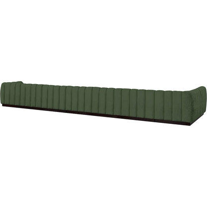 Quinn Green Chenille Fabric Modular Sectional