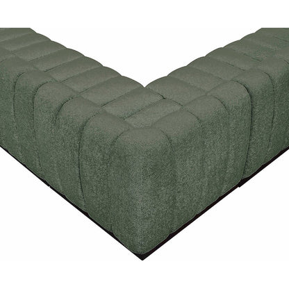 Quinn Green Chenille Fabric Modular Sectional