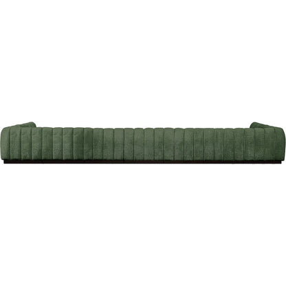 Quinn Green Chenille Fabric Modular Sectional