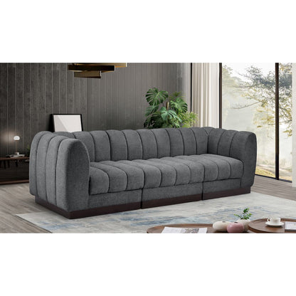 Quinn Grey Chenille Fabric Modular Sofa