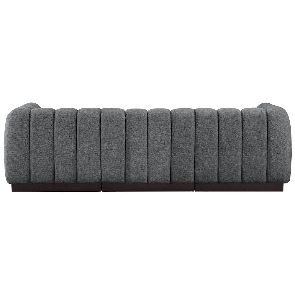 Quinn Grey Chenille Fabric Modular Sofa