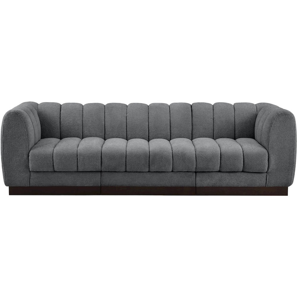 Quinn Grey Chenille Fabric Modular Sofa