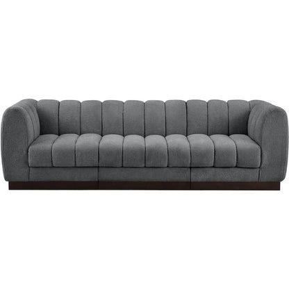 Quinn Grey Chenille Fabric Modular Sofa