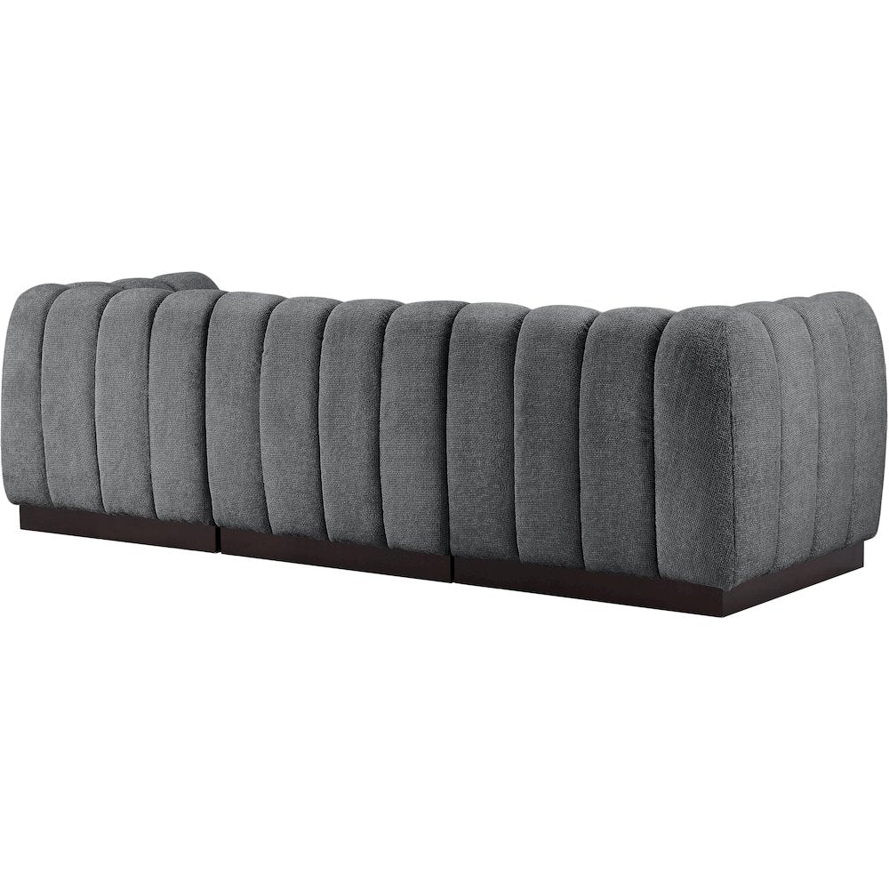 Quinn Grey Chenille Fabric Modular Sofa